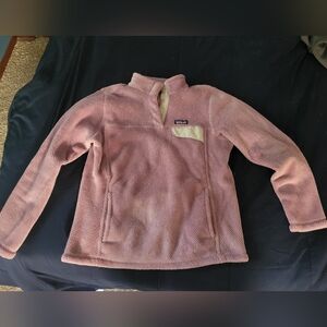 Patagonia | Pink Retool Snap-T Fuzzy Fleece Pullover Size large